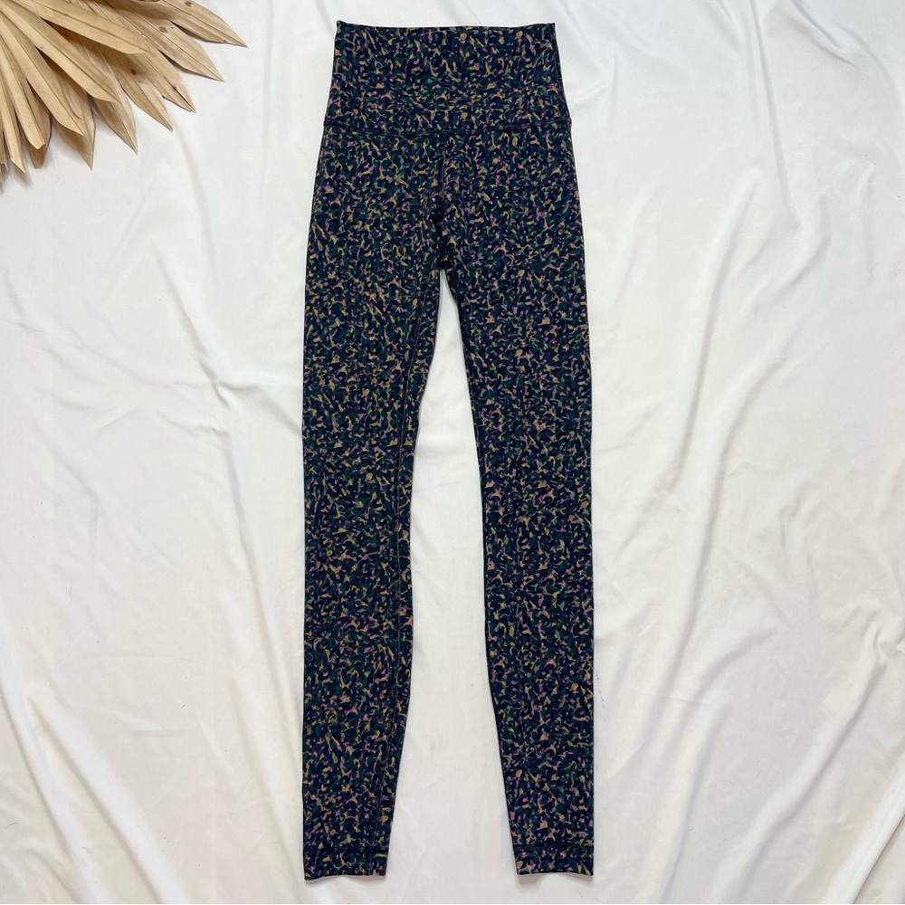 Lululemon Wunder Train High Rise Tights 28" Fluctuate Micro Pink Multi Leggings
